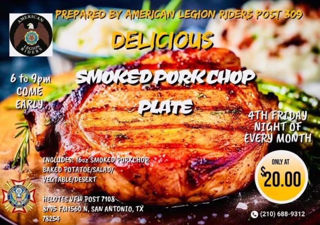 Delicious Smoked Pork Chop Plate