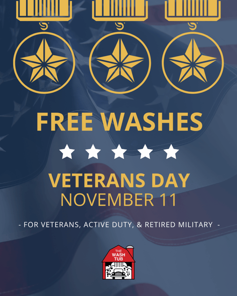 Free Car Wash on Veterans Day