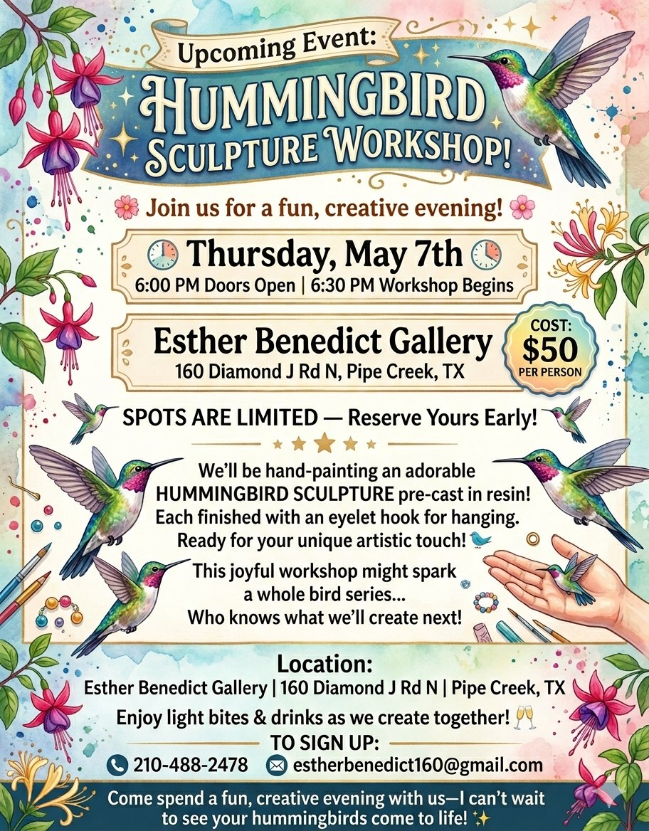 Hummingbird Sculpture Workshop