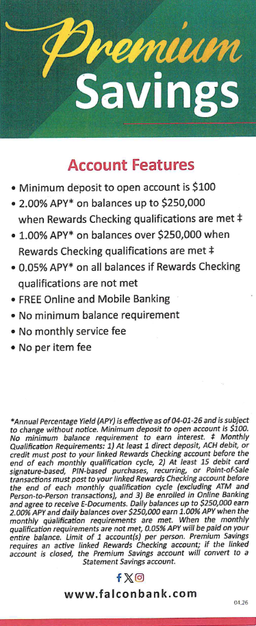 Falcon Bank Premium Saving