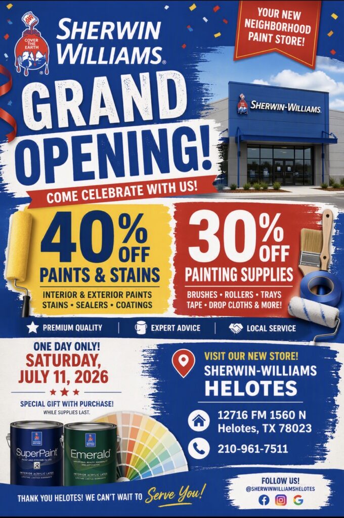Sherwin William Helotes Grand Opening