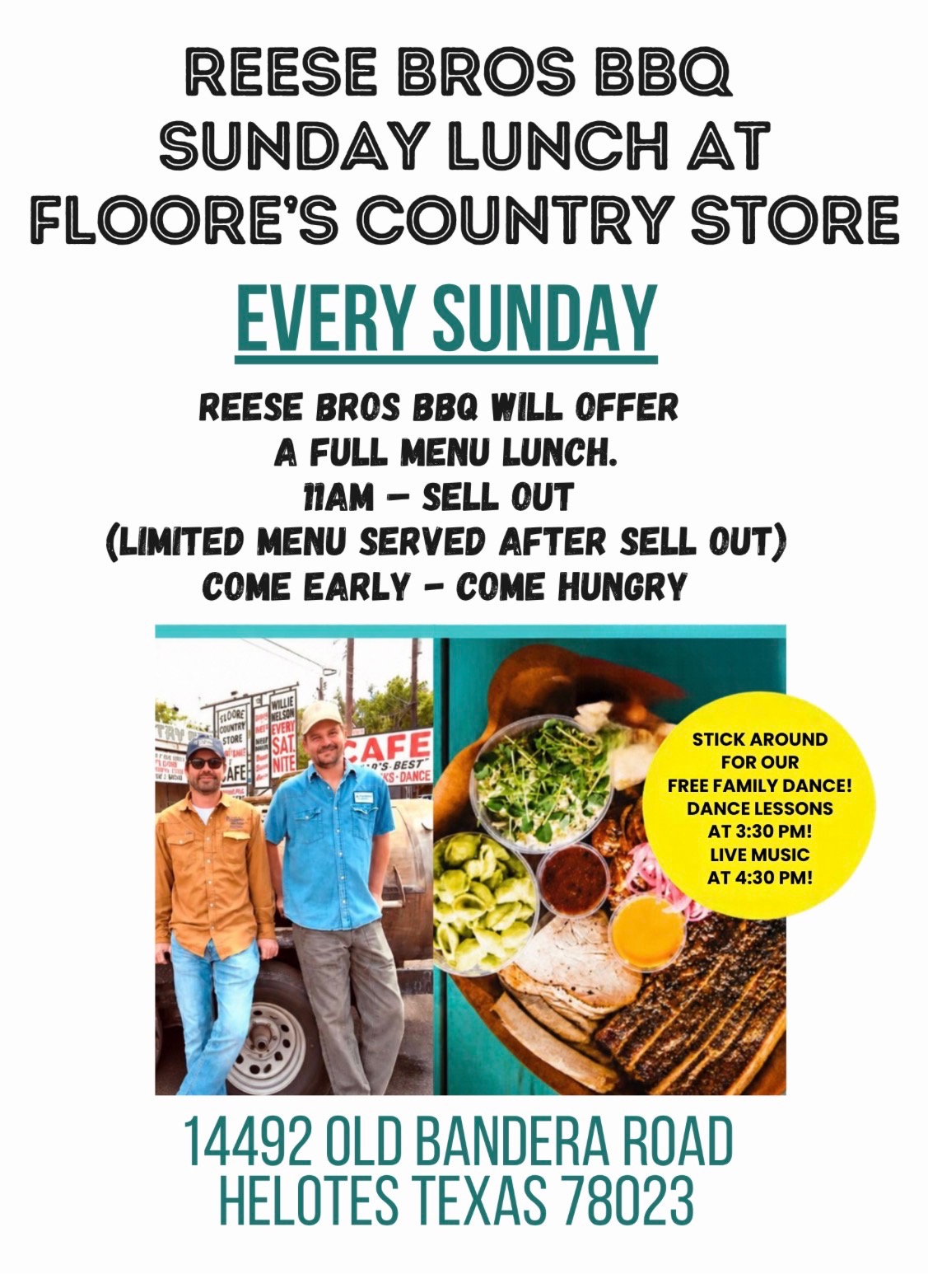 Reese Bros BBQ Sunday Lunch at Floore's Country Store